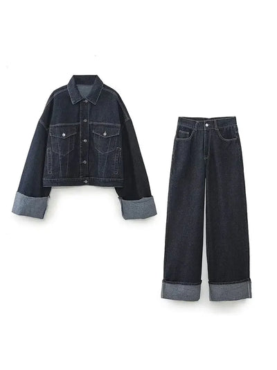 Livia | Dark Denim Set