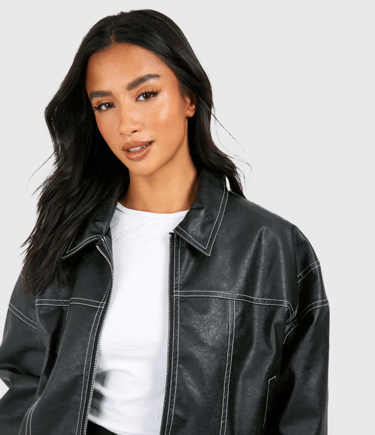 Livia | Oversized Leather Jacket