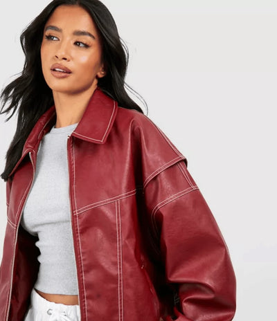 Livia | Oversized Leather Jacket