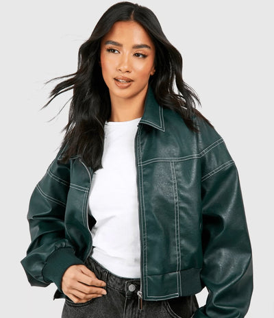 Livia | Oversized Leather Jacket