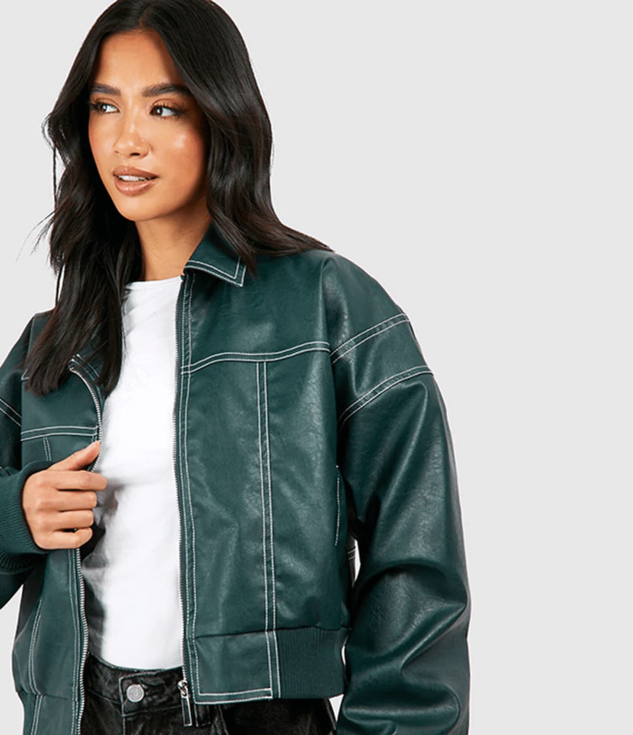 Livia | Oversized Leather Jacket